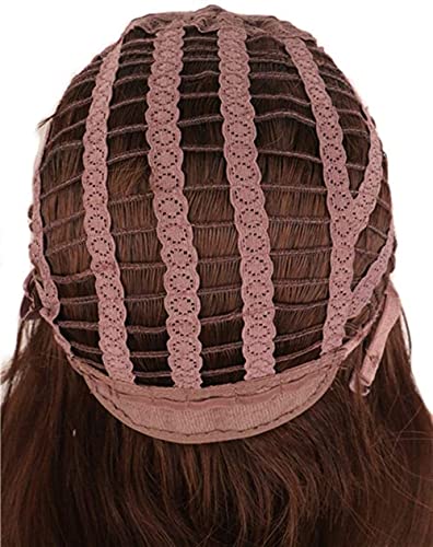 Перука ЗАННЗА, европейски моден перука, определени коса, реалистичен фалшив женски кафява перука, царевичен завивка, щрудел с юфка за