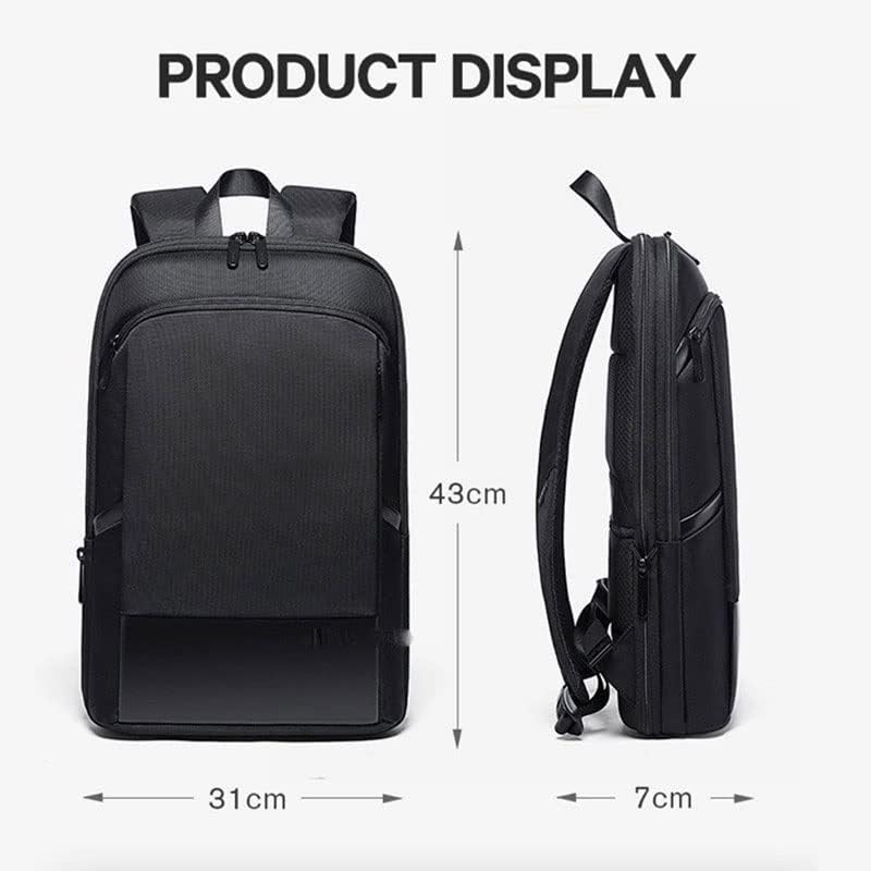 JGQGB Мъжки Бизнес Водоустойчива раница за лаптоп 15,6 , Мъжка Класическа Пътна Велосипедна Лесно подвижни чанта през рамо (Цвят: E, Размер: 43 x 31 x 7 см)