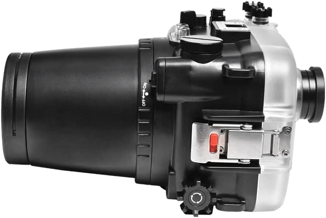 Водоустойчив калъф за фотоапарат Seafrogs 40 м/130 фута Подводен корпус за Sony A6600 със стандартна цев 28-70 mm, с вграден сензор,