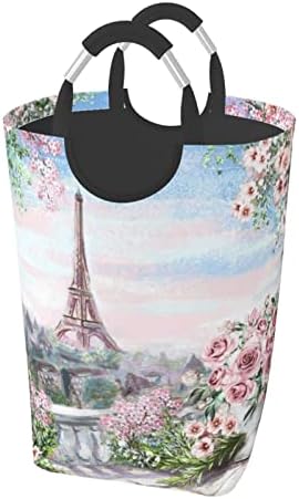 Красива опаковка за мръсни дрехи Tower, Paris, Сгъваема, С дръжка, Подходящ За домашно съхранение в гардероба, в банята
