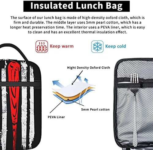 Бейзболна чанта за Обяд JASMODER, Изолирано Водоустойчива Чанта-Тоут, за многократна употреба за Обяд, Кутия За Пикник, Пътуване