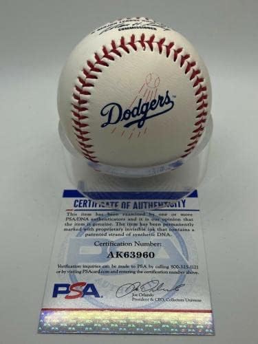 Джим Трейси Лос Анджелис Доджърс, Подписано Бейзбол лого с Автограф на PSA DNA - Бейзболни Топки С Автографи