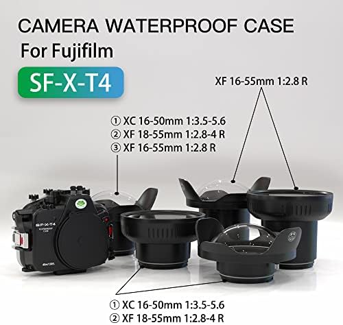 Водоустойчив корпус на камерата Sea жаби и стотици Съвместим с Fujifilm X-T4 16-50 мм 18-55 мм IPX8 Максимална дълбочина на потапяне
