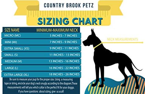 Country Brook Petz - Луксозен есента нашийник за кучета Енергично - Произведено в САЩ - Страхотна есенна колекция с 7 дизайнами, в които ще се влюбите (1 инч, голям)