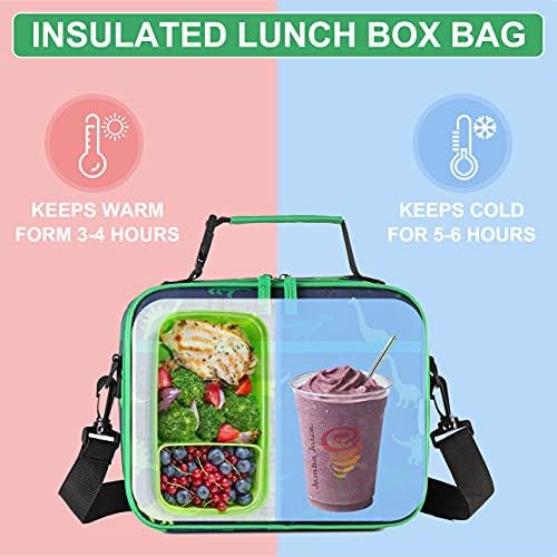 Чанта за Обяд VASCHY за деца, за Многократна употреба Изолирани Контейнери за Обяд, Охладители за Малки Момчета и Момичета със Сменяем