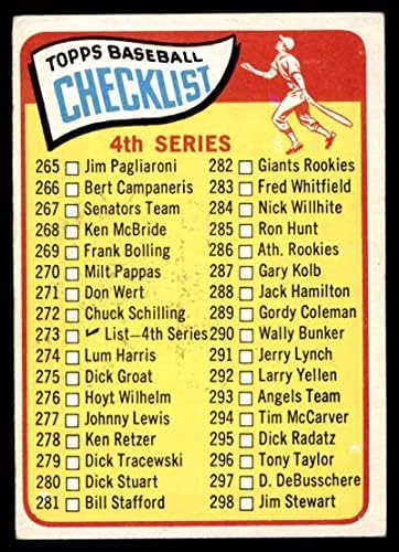 1965 Topps # 273 списък 4 (Бейзболна картичка) VG/EX