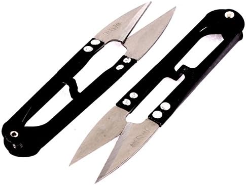 Aexit Шивачи Кръст Ръчни Инструменти За Бродиране Конци За Бродерия Ножици, Нож 108 mm Дължина на Черни Ножици 2 бр