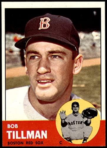 1963 Topps # 384 Боб Тилман на Бостън Ред Сокс (Бейзболна картичка) EX/MT Red Sox