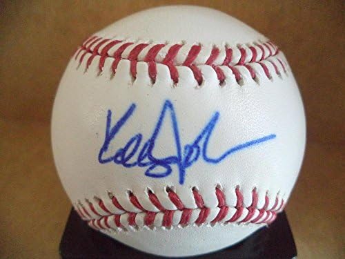 Кели Джонсън Янкис/брэйвз/метс Подписаха бейзболни топки с автографи на M. l.. W / coa - Бейзболни топки с автографи