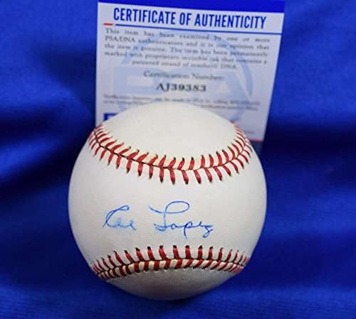 Автограф Ела Лопес PSA ДНК Coa с автограф на Американската лига OAL бейзбол