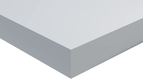 Дъска от разпенено PVC, бяла, дебела 3/4 инча (0,75 инча, 19 мм), 12 инча Ш x 12 Д (опаковка от 2 броя)