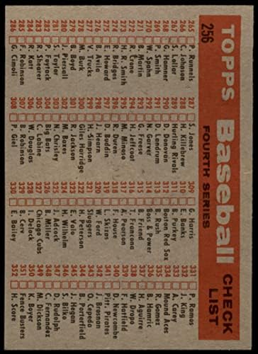 1958 Topps # 256 списък отбор Уайт Сокс от Чикаго Уайт Сокс (бейзболна картичка) EX / Mount Уайт Сокс