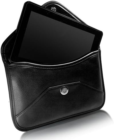 Калъф BoxWave, който е съвместим с Motorola mbp50-g2 5 (Case by BoxWave) - Луксозни Кожена чанта-месинджър, чанта-плик от изкуствена кожа за Motorola mbp50-g2 5 - катранен
