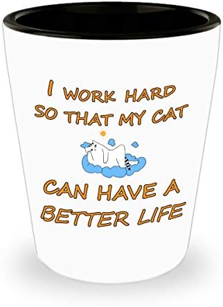 Забавна котешка чаша, аз усърдно работя, за да си взема котка, подарък кошачьему баща, Подарък за котешки майка, Подарък за любителите