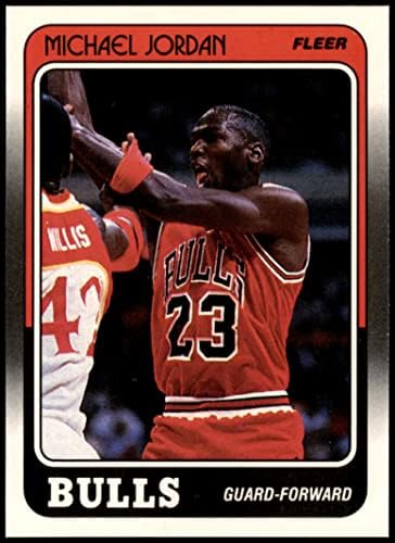 1988 Fleur # 17 Майкъл Джордан Чикаго Булс (баскетболно карта) в Ню Йорк/MT Bulls UNC