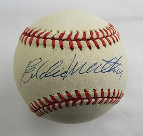 Еди Матюс Подписа Автограф Rawlings Baseball JSA AC34403 - Бейзболни Топки с Автографи
