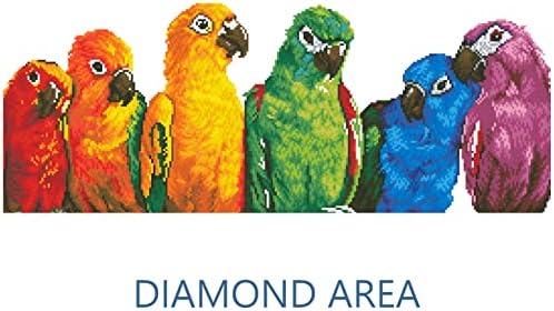 Комплект за бродиране лица Diamond Dotz 22,44 X 16,14 -Оптимистичните папагали