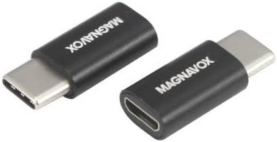 Magnavox MC4010 USB Type C (мъжки) към стандартния адаптер Micro USB (мъжки) 2.0 | Комплект от 2-х | Обратна съвместимост с USB 1.1 /1.0