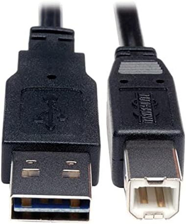 Универсален заден високоскоростен кабел Трип Lite USB 2.0 (обръщане от A до B m/M) дължина 1 метър (UR022-001)