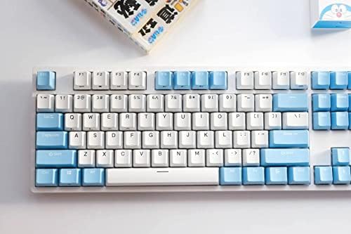Комбинирана детска клавиатура и мишка RYL White RGB, Детска клавиатура с механичен контрол RGB с Ергономична Подвижна поставка за китката,
