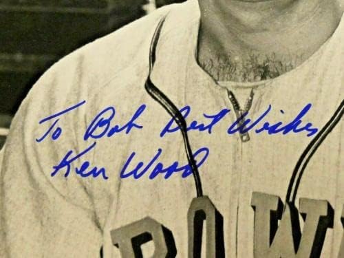 Кен Дърво Подписа Винтажную бейзболен снимка 8x10 с JSA COA - Снимки на MLB с автограф