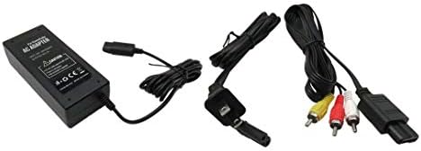 JRSHOME Нов захранващ адаптер на променлив ток и захранващ кабел AV кабел Нова партия зарядни устройства GC (за Nintendo Gamecube)