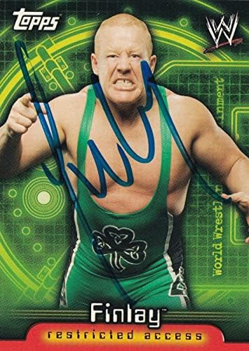 Дейв Фит Финлей Подписа Автограф На Вътрешна карта WWE 2006 Topps 49 Легенди Рестлинга - Снимки Рестлинга С Автограф