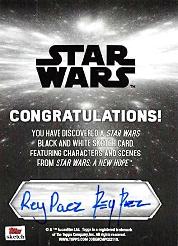Черно-бяла творецът на Междузвездни войни: Нова надежда 2018 година пусна фирмена карта #NNO Rey Paez в в (почти ментовото или по-добър) състояние