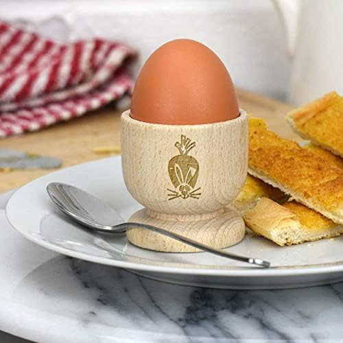 Дървена чаша за яйца Azeeda Морков заек в шапка (EC00023090)