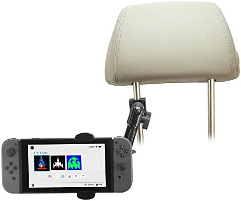 ARKON HMHD6RVXL Сверхпрочный на облегалката за глава с многоугловым група за телефони, 8-инчови таблети и Nintendo Switch - Черен
