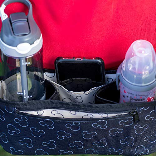 Тава за родители Disney Baby by J. L. Childress Cargo 'N Drinks, Универсален Органайзер и аксесоари за детски Колички, Мики Black