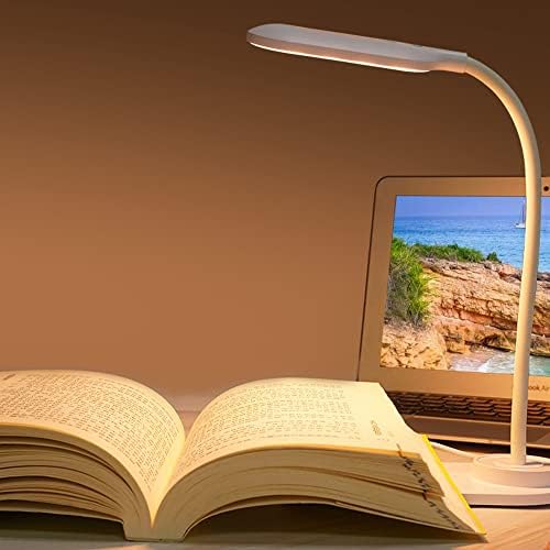 DLOETT 10 W USB Настолна Лампа със зарядно устройство богат на функции Настолна лампа за Четене в Спалнята Прикроватное Осветление За