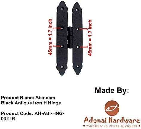 Профили Adonai Abinoam Черна Антични желязна H-образен контур (идва от две части в опаковка)
