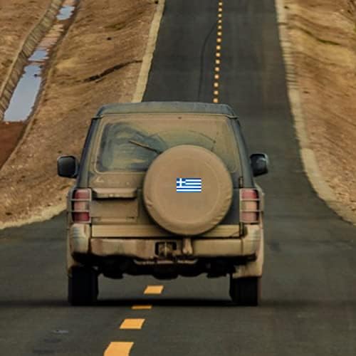 CANTENDO 5 бр. Стикер с Флага на Гърция - Гръцки Знамена, Отразяващи Автомобилни Винилови Стикери за стъкла, Водоустойчив Стикер на Бронята