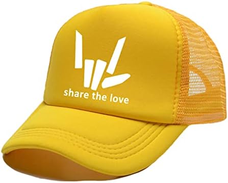 Бейзболна шапка Himoop за момчета и момичета-Share The Love, Приталенная Шапка за деца, Easy Регулируем шапка с мрежа