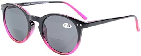 Eyekepper Спестете 10% на 2 опаковки бифокальных слънчеви очила Sunshine Readers, черни, розови и червени черепаховых +1,75