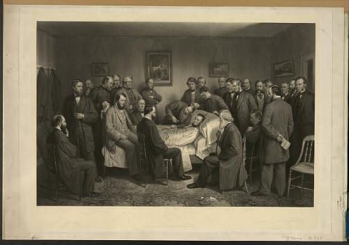 Исторически находки Снимка: Смъртта на Линкълн,Ейбрахам Линкълн, на Смъртно легло, 1875 година, Президентът на Съединените Щати