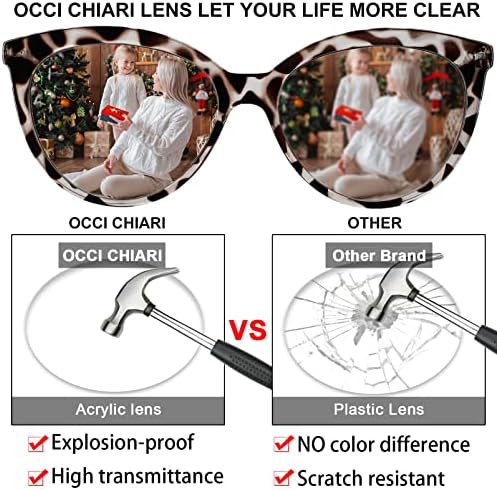 Дамски Ридеры OCCI CHIARI Силни Очила за четене с Метална тръба на шарнирна връзка Пружинным(1.0 1.25 1.5 1.75 2.0 2.25 2.5 2.75 3.0