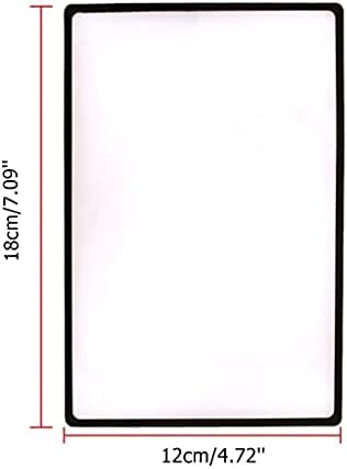 Увеличительный лист YLYAJY 3X -Тънка Лупа-Лупа за Четене на Малки Карти и Книги 18x12 см