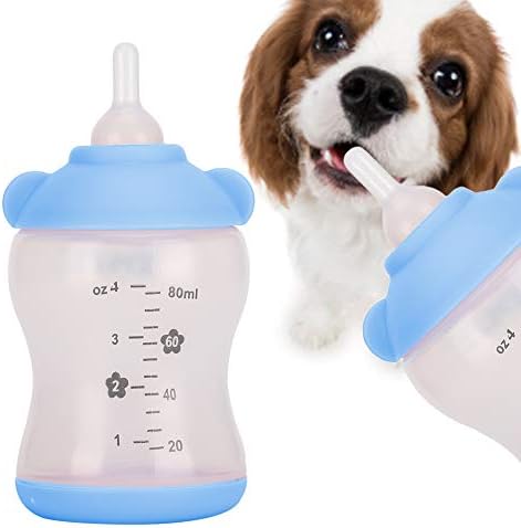 Бутилка за хранене на домашни любимци GLOGLOW, сигурно бутилка за хранене на кучета, кучета и за котки (син)