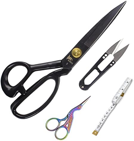 Ножици за шиене BIHRTC Ножици Щъркел за плат, Ножици от тежка рамка от Неръждаема Стомана, 9 См, Професионални Портновские Ножици, Определени