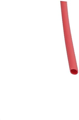 Polyolefin пожароустойчива тръба X-DREE 8 м, с вътрешен диаметър 0,04 инча Червен цвят, за ремонт на кабели (Tubo ignífugo de poliolefina