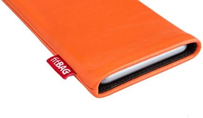 Калъф fitBAG Beat Orange, изработена по поръчка за Xiaomi Mi 11 Pro | Произведено в Германия | Калъф от фина кожа Nappa, с подплата от