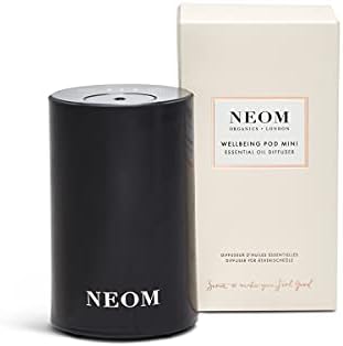 NEOM - Преносим Маслен Дифузор Wellbeing Pod Mini Oil Diffuser Black & Complete Bliss Смес от Етерични масла 10 мл...