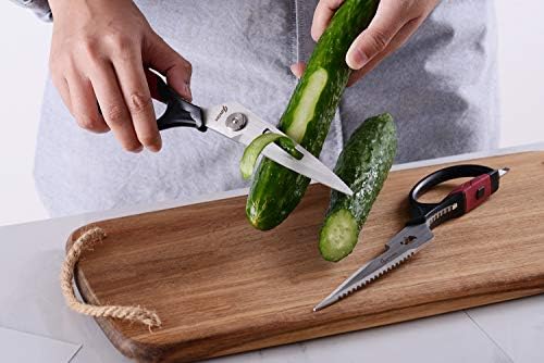 Кухненски ножици - Тежки Универсални Разделяющиеся Кухненски ножица за пиле, месо, храни, Зеленчуци - Дължина е 9.25 инча