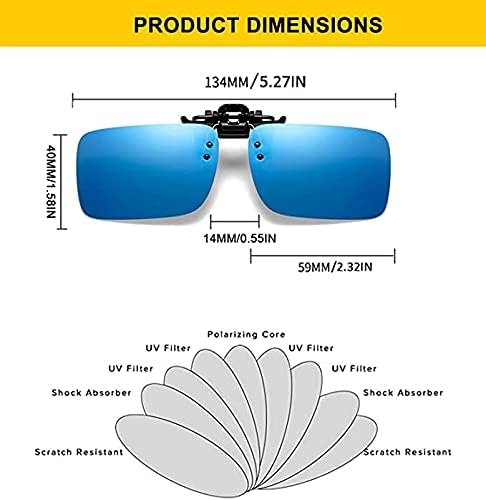 WOLFBEAM Поляризирани Слънчеви очила с клипсой по лекарско предписание /Очила за късогледство на открито /на Шофиране