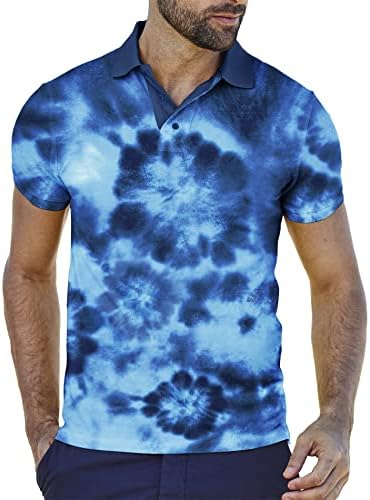 Мъжки Ризи Поло ОНАЗИ LIGHTING - Риза за Голф С Къс Ръкав, Абсорбиращи Влагата Стаи Ризи, Мрежести Спортни Ризи