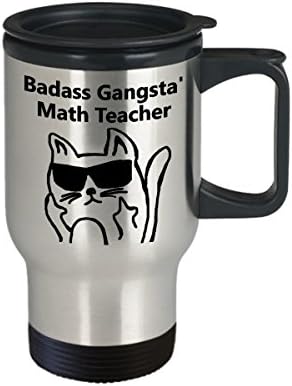 Готина Пътна Чаша за кафе Учител по математика-Гангстер