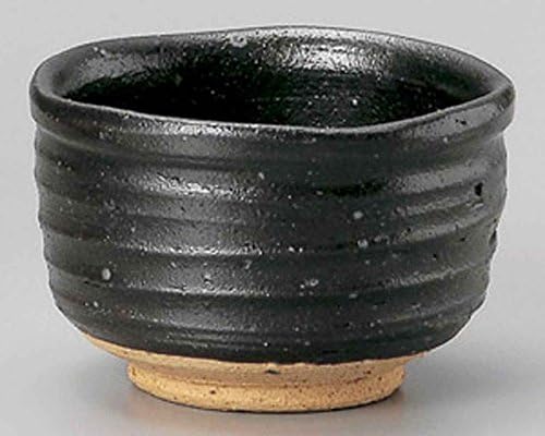 Oribe 2,8 инчов Комплект от 5 чаши за саке Черна Керамика е Направена в Япония