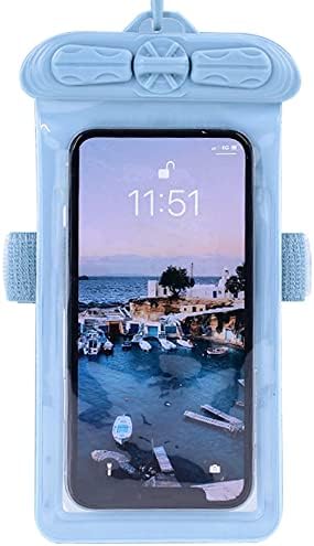 Калъф за телефон Vaxson, Съвместим с водоустойчив калъф BLU Studio Selfie 3 Dry Bag [Без защитно фолио за екрана] Син